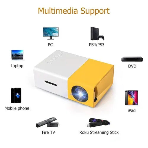 🎥 بروجيكتور LED صغير محمول – سينما في راحة يدك