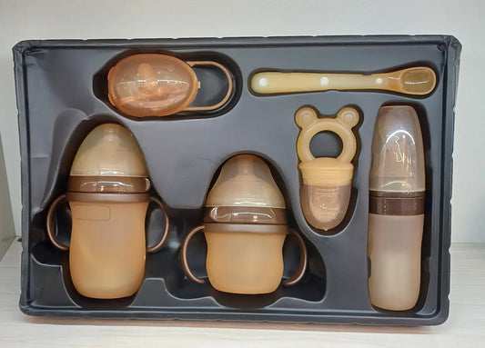 طقم رضاعة وتغذية للأطفال من 6 قطع